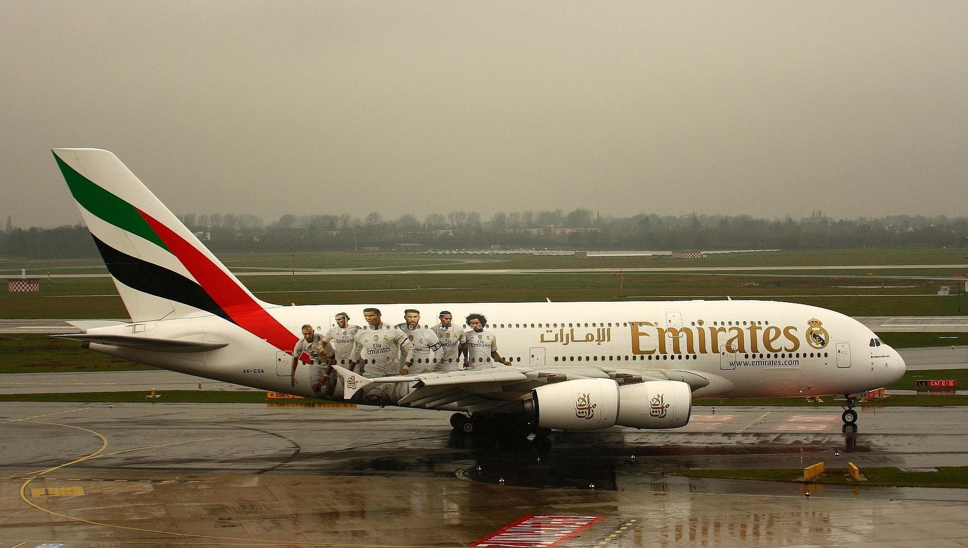 Wide-body aircraft on the tarmac, representing the fleet assignment decisions behind airline route planning